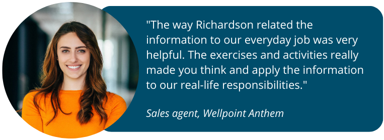 testimonial from sales agent at wellpoint that says