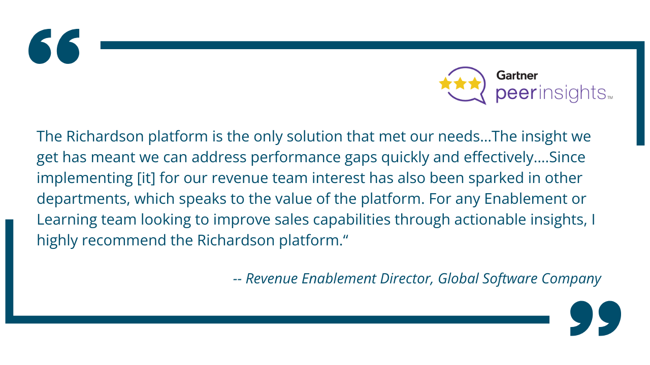 positive customer feedback from gartner peer reviews